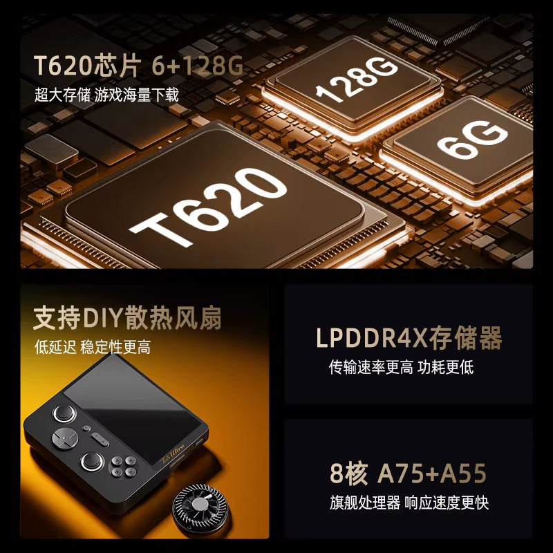 2025 E5Ultra Android Handheld Game Players 5-Inch High-Definition Ips Touch Screen with 6+128Gb Online Battle Game Console ﻿Gift