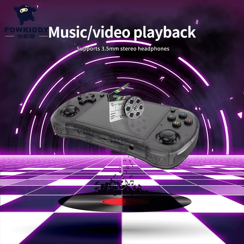 Powkiddy X35H 128G Retro Gaming Handheld 3.5 Inch IPS Screen Linux System 3000Mah Battery Children Gift Console