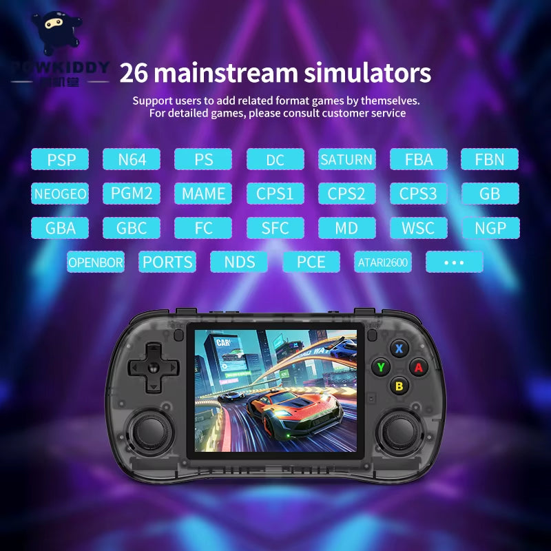 Powkiddy X35H 128G Retro Gaming Handheld 3.5 Inch IPS Screen Linux System 3000Mah Battery Children Gift Console